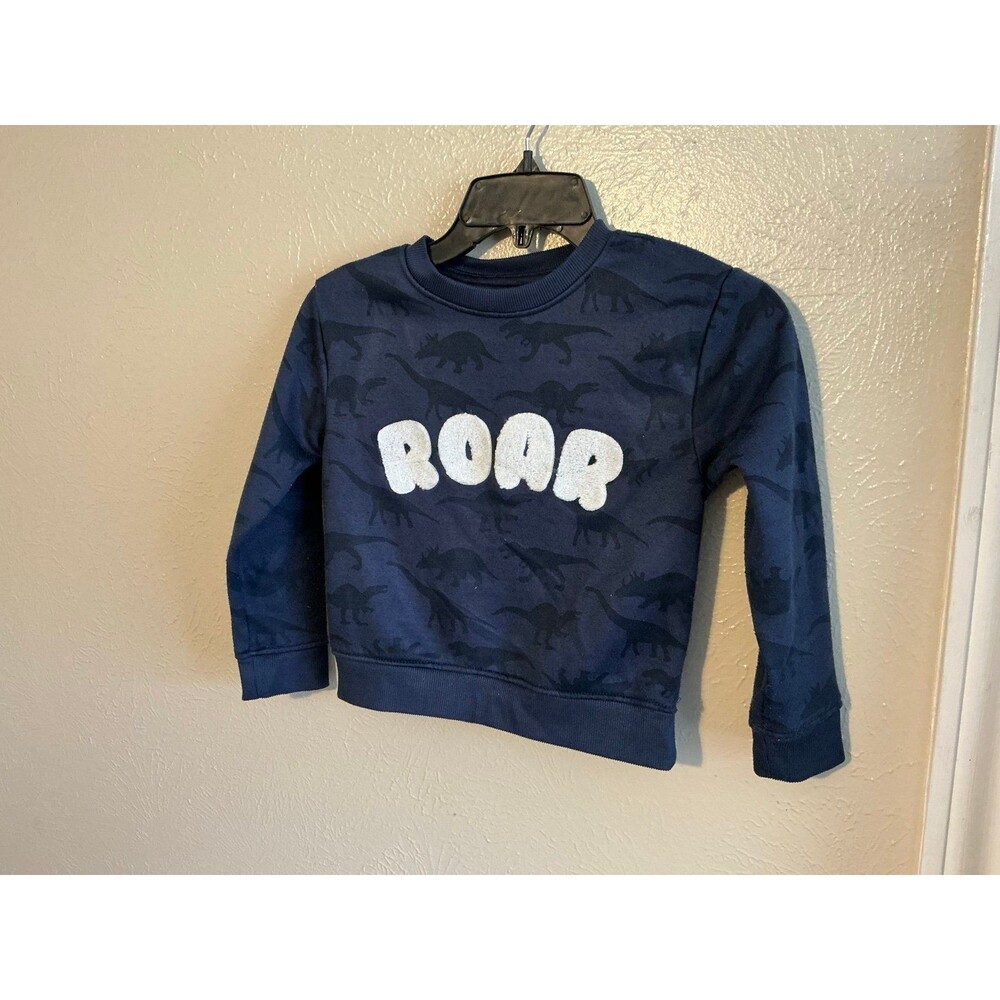 Boy’s Size M(5) “ROAR” Sweatshirt by Trestles Supply Co. in Navy Blue